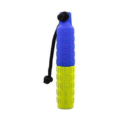 HUNTMARK Dog Bumpers – Standard Fetch Trainer for Hunting and Sporting Dogs – Puppy Training Dummy with Textured Pattern – Color-Spectrum Retrieving Bumpers – 12 x 2-inch - color: Blue | Yellow