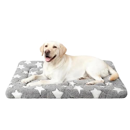 Dog Bed Mat - Comfortable Kennel Pad, Multi-Purpose Crate Bed for Dogs & Cats, Soft Support - color: Gray, size: 35.0"L x 23.0"W x 1.5"Th