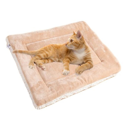 Dog Mat Pet Bed Flannel Soft Cat Sleeping Blanket Puppy Sleep Mat for Small Large Dogs(Yellow,30 * 20cm) - color: Yellow, size: 30*20cm