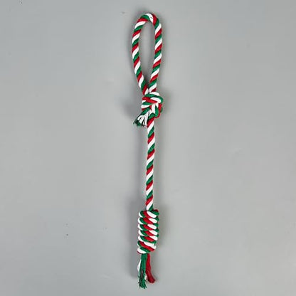 Pet Rope Toys (Small Christmas Colors 6pcs) - size: Medium Christmas colors 6pcs