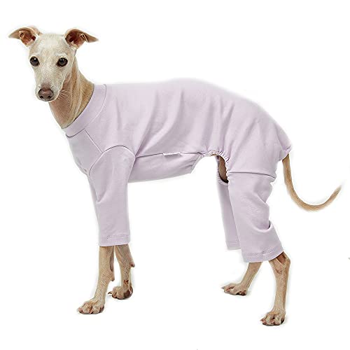 Basic Dog Pajamas Pastel Durable and Elastic Dog Onesie Apparel Outfits Doggie Jammies (X-Small, Purple) - color: Purple, size: X-Small