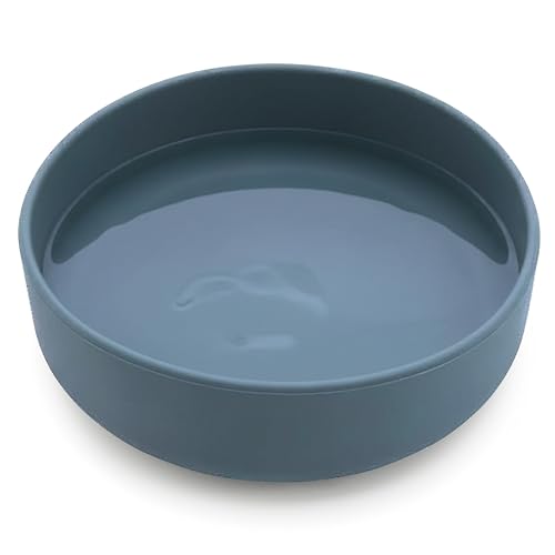 Should We Go? Dog Water Bowl - The Perfect Dish No-Spill, Less Mess Non-Tippable Water & Food Bowl, Pure Silicone with Suction Cup Fits 5 Cups 7.5" Across x 2.25" Tall Ideal for All Pets, Medium-Ocean - color: Ocean Blue, size: Medium (7.5” Across x 2.25”