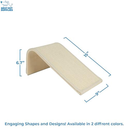Best Pet Supplies Catify Cat Scratcher, Fun Interactive Scratchers, Posts, Poles, Claw Safe, Furniture Saver Indoor Play Support Natural Cat Behaviors Heavy Duty - Ramp (Cream), 15 x 9 - color: Beige Ramp