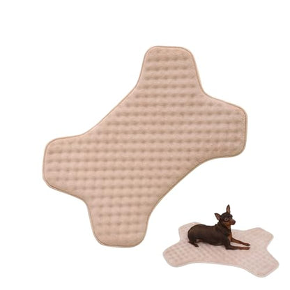 Chew Resistant Dog Bed - Puppy Mattress Cute Bone Shape Machine Washable Dog Crate Pad,Non-Slip Chew Proof Dogs Bed Wear-Resistant Pet Sleeping Pad for Living Room