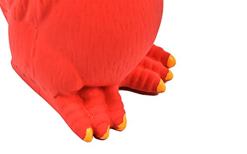 Tamu style Rubber Chicken Squeaky Dog Toys for Small, Medium or Large Pet Breeds, Play Fetch, Reduce Separation Anxiety - color: Red