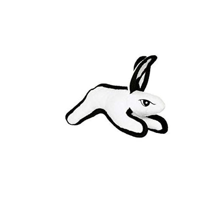 TUFFY World’s Tuffest Soft Dog Toy – Barnyard JR Series, Rabbit White with Squeakers, 2 Pack - color: White Rabbit, size: Jr 2 Pack