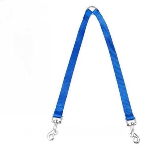 Outdoor Walking Two Dogs Leash Coupler Double Twin Lead Walking Leashes Dog Harness Dog Accessories Supplies (Blue,2.0 * 50cm) - color: Blue, size: 2.0*50cm