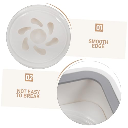 YARNOW Floating Pet Water Bowl Reusable Feeder Spill Design Material Innovative Floating Disk for Dry Drinking for Cats and Puppies - color: White