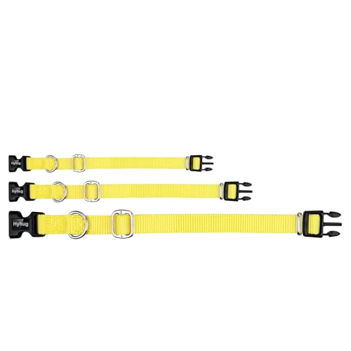 Small Dog Collar Quick-Release Yellow| Heavy-Duty Nylon Puppy Collar, Adjustable & Durable Pet Supplies for Boy & Girl Dogs (Small, Illuminating Yellow) - color: Luminous Yellow, size: Small