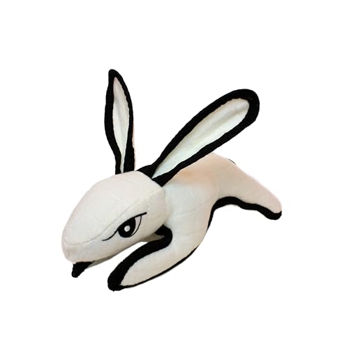 TUFFY World’s Tuffest Soft Dog Toy – Barnyard Series, Rabbit with Squeakers, Large - color: White Rabbit, size: Large