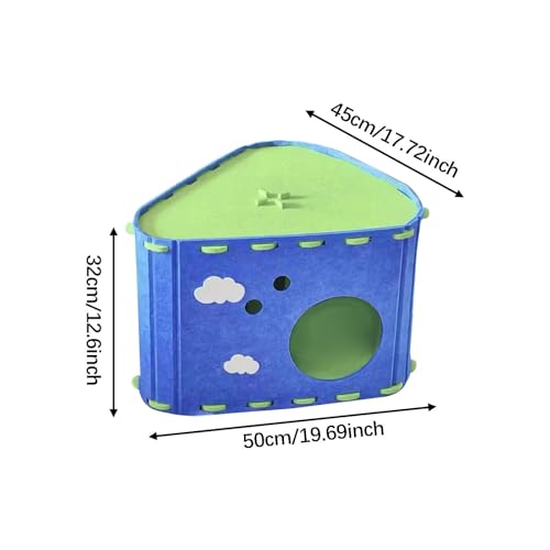 Felt Cat House Hideaway Sturdy Furniture Protector Pet Sleeping Bed Grinding Claw Cozy Portable Practical Cat Bed Cave- Blue - color: Blue