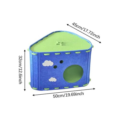 Felt Cat House Hideaway Sturdy Furniture Protector Pet Sleeping Bed Grinding Claw Cozy Portable Practical Cat Bed Cave- Blue - color: Blue