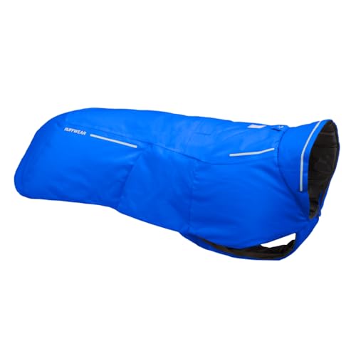 Ruffwear, Vert Dog Winter Jacket, Insulated Waterproof Dog Coat with Harness Leash Portal, Breathable Design with Leg Loops, Windproof Extended Coverage, Reflective Trim, Blue Pool, X-Large - color: Blue Pool, size: X-Large