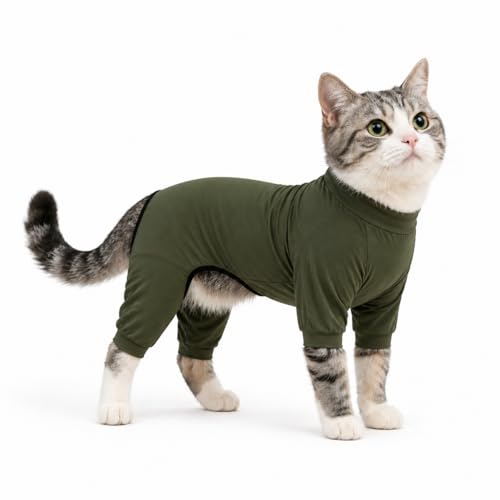 LoveLongLong Dog Jumpsuit with UV Protection and Quick-Dry Fabric for Spring Summer Pet Pajamas Army Green XS - color: Army green, size: XS (for small dogs)