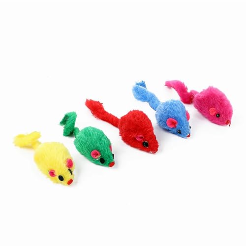12PCS Cat Mouse Toys,Faux Fur Cat Mice Toys with Plastic Body, Interactive Catnip Toys for Indoor Cats,Perfect for Kittens, Cats, and Puppies!…