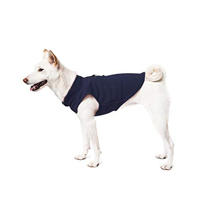 Gooby Fleece Vest Dog Sweater - Lavender, Medium - Warm Pullover Fleece Dog Jacket with O-Ring Leash for Small to Medium Dogs - color: Lavender, size: Medium (Around 11-lb)