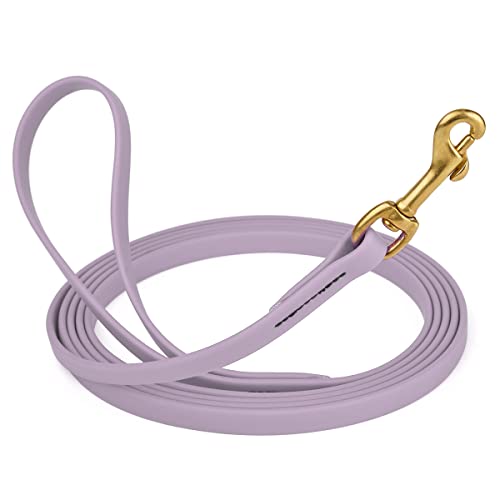 Viper K9 Biothane Working Dog Leash Waterproof Lead for Tracking Training Schutzhund Dog Sport & Search - Odor-Proof Long Line with Solid Brass Snap for Puppy Medium Large 1/2" x 10ft Pastel Purple - color: Pastel Purple, size: 1/2" x 10ft