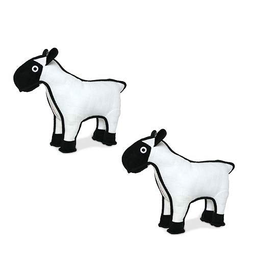 TUFFY World’s Tuffest Soft Dog Toy – Barnyard Series, Sheep, Large, 2 Pack - color: Sheep, size: Large 2 Pack