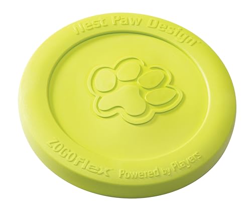 WEST PAW Zogoflex Zisc Dog Flying Disc, High Flying Aerodynamic Disc for Dogs Puppy – Lightweight, Floatable Disc for Fetch, Tug of War, Catch, Play – Doubles as Food/Water Bowl, Small, Granny Smith - color: Granny Smith, size: Small