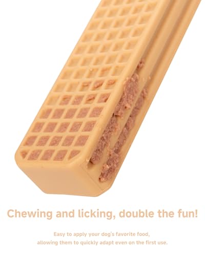 Durable Chew Toy for Large Dogs - Peanut Butter Flavor Dental Chew Toy, Long-Lasting Nylon for Aggressive Chewers, Reduces Tartar and Plaque