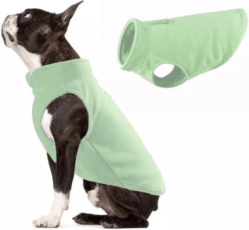 JACKO & CO - Fleece Vest Dog Sweater with Leash Ring - Soft, Warm & Lightweight Pullover Coat for Small & Medium Dogs, Puppies & Cats - Cozy Fall/Winter/Spring Pet Jacket (Mint Green, Small 4-6lbs) - color: Mint Green, size: S (4-6lbs)