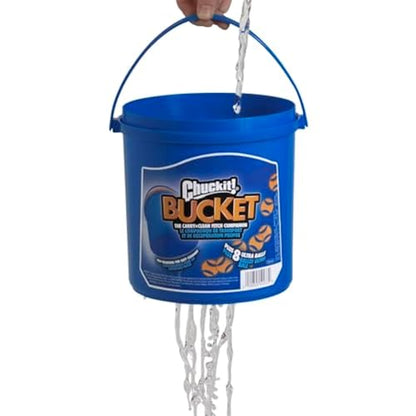 Chuckit! Ultra Ball Dog Toy with Chuckit! Cleaning Bucket, Bouncy Fetch Pet Toys For Dogs 20-60 lbs, Interactive Dog Toys, Durable Rubber, Size Medium, 2.5-inch Diameter, 8-Pack of Balls - size: Medium, style: Medium (8 Pack Bucket)