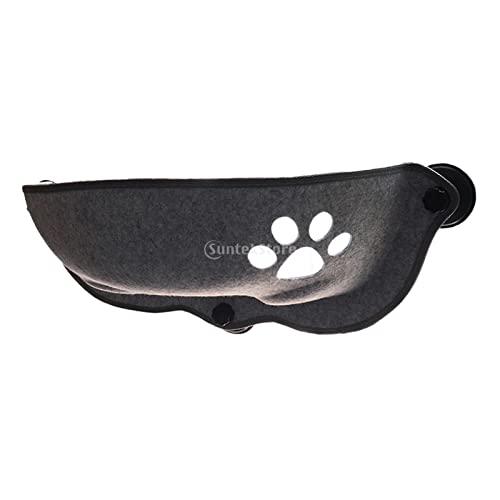 Gazechimp Cat Hammocks for Car with Window, Sill Sill Seat with Washable Cushion, Suction Cups Space Saving, Rest Seat, Grey