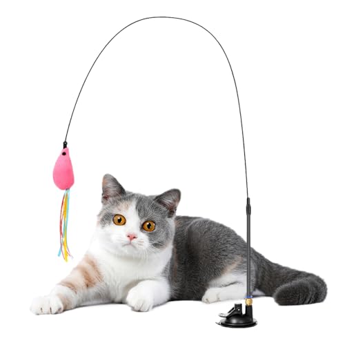 Genérico Interactive Cat Toys | Wand Play - Active Toys with - for Home, Living Room, Apartment, Corner, Play Area and Time to - color: mouse