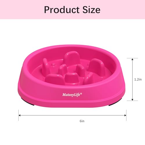 MateeyLife Small Slow Feeder Cat Bowls, Anti-Choking Puzzle Cat Food Bowls, Non Slip Interactive Dog Feeding Slow Down Eating, Bloat Stop Maze Dishes Dog Feeder for Small Breeds 1 Cup Purple - color: J-Purple, size: Small