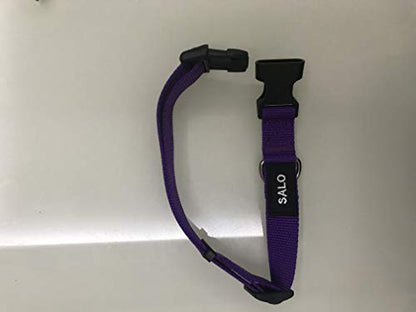 Nylon Dog Collar, Adjustable Dog Collars for Medium Large Dogs, 1 Inch Wide (Purple) - color: Purple, size: 1"x 16-23"
