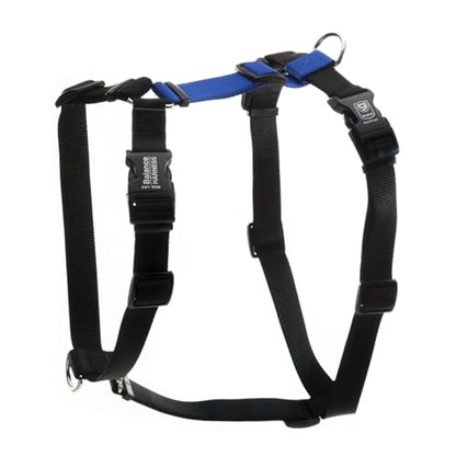 Blue-9 Buckle-Neck Balance Harness, Fully Customizable Fit No-Pull Harness, Ideal for Dog Training and Obedience, Made in The USA, Blue, Medium - color: Blue, size: M (Ribcage: 21"-32")