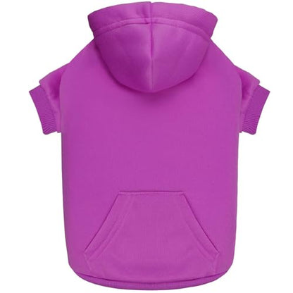 Dog Sweaters for Medium Dogs,Dog Hoodie Sweater Solid Soft Brushed Fleece Pet Clothes Pet Hoodie Sweatshirt with Pocket(Purple-M) - color: Purple, size: Medium
