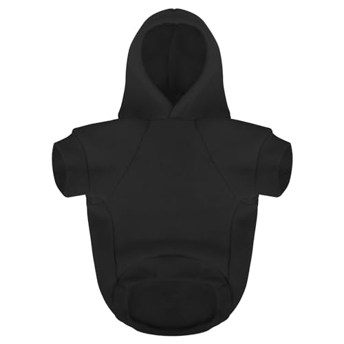 Paiaite Black Chihuahua Dog Hoodie: Keep Your Pup Warm and Stylish with a 'The Dog Face' Printed Sweatshirt Pet Clothes, and Sweater Coat All in One Perfect for Winter and Cool Summer Nights! Black S - color: Black, size: S-(3~5.5lb) | Chest(~15.7")