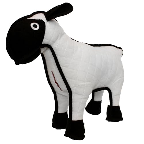 TUFFY World’s Tuffest Soft Dog Toy – Barnyard Series, Sheep, Large - color: Sheep, size: Large