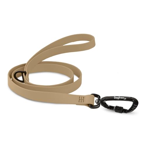 Essential Biothane Dog Leash for Small, Large, Medium Dogs - Waterproof - Dog Training - Locking Carabiner - 3/4 in x 4 ft Long - Biscuit Brown - color: Biscuit Brown, size: 3/4 In x 4 Feet