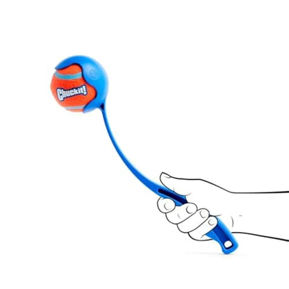 Chuckit! Dog Ball Launcher 12M Sport with 12" Handle Length for Medium 2.5" Dog Balls For Dogs 20-60 lb, Plastic Pet Fetch Ball Thrower, Perfect for Kids, Made in USA, Blue - size: 12in, style: Sport