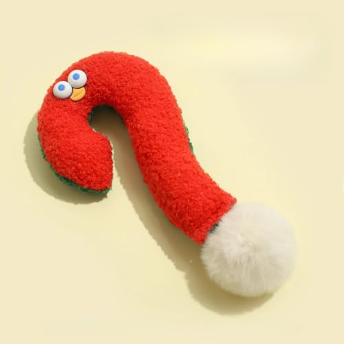 Catnip Crinkle Toy for Cats, Fun Punctuation Shape Plush Pillow Toy, Self-Play & Chewing, Soft Cuddly Cushion for Kittens (Red) - color: Red