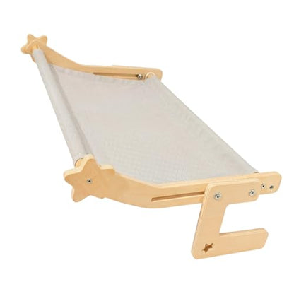 ordinarYone Sturdy Wooden Pet Window Perch With Removable Cushion Adjustable For Different Openings And Beds