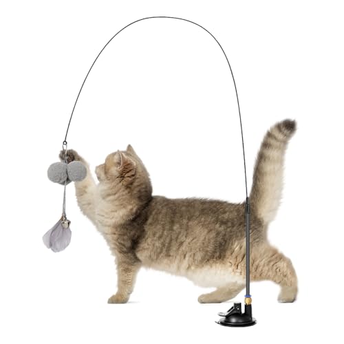 Genérico Cat Toy | Wand Game - Cat Exercise Accessories with | Corner Play Area, Home, Bedroom, Solo Fun - color: Small Ball