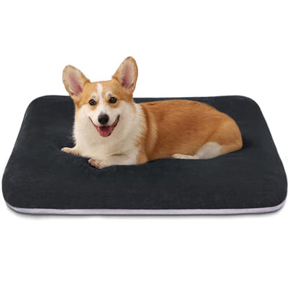 Super Soft Large Dog Bed Orthopedic Pet Beds 30 Inch Washable Anti Slip Dog Sleeping Mattress with Removable Cover, Dark Grey M - color: Dark Grey, size: 32.0"L x 24.0"W x 3.0"Th