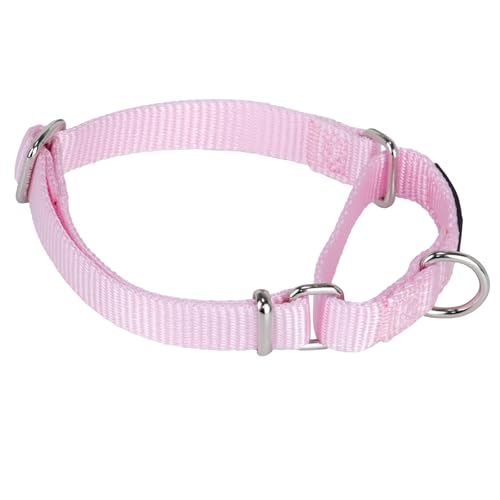 Martingale Collar for Dogs Small Pink |Escape - Proof Heavy Duty Nylon Durable No Buckle, Ideal for Training & Daily Walks - color: Pirouette Pink, size: Small