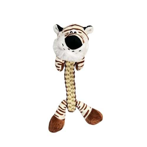 Zoo Pals Rope Animal Toys for Small Medium and Large Dogs, Interactive Puppy Teething Durable Thick Chew Toys for Aggressive Chewers (Tiger) - color: Tiger, size: Single