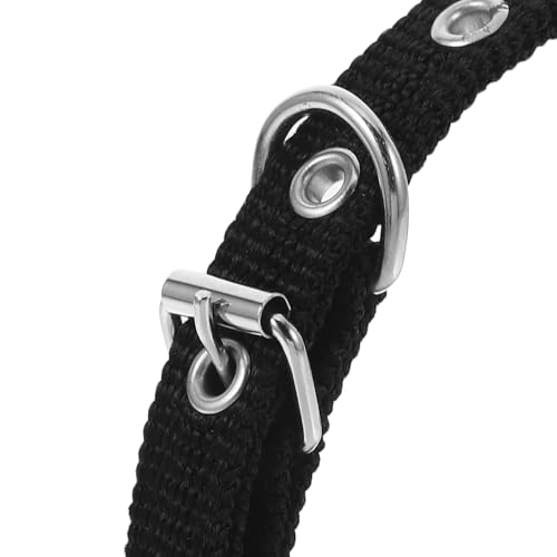 Abaodam Adjustable Soft Foam Padded Pet Collar with Alloy Buckle, Size S Black Dog and Cat Neck Strap for Comfortable Wear, Suitable for Puppies and Kittens