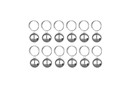 SKYPIA 3 Pack Pet Bells for Dog Cat Collar Charm Pet Pendant Accessories Stainless Steel Anti-Lost Training Bells for Collars Pet Pendant Accessories 1/2-Inch Silver - color: Silver-12