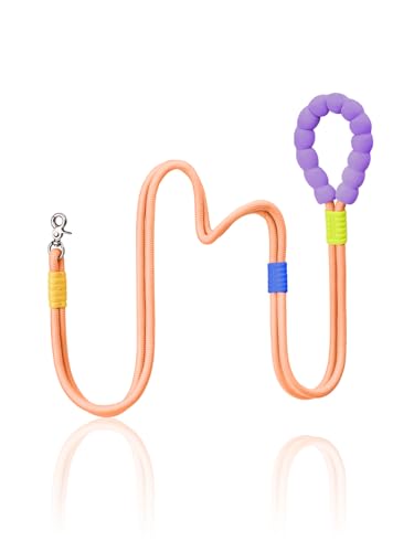 Hands Free Dog Leash, 5-in-1 Adjustable Waist Training Leash for Walking& Hiking – Dual Lead Rope with Padded Handle,MGBR Rotating Metal Clip - color: Classic-Orange-5Ft