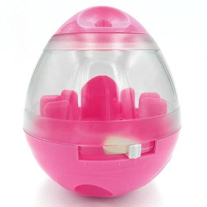 SunGrow Puppy, Small Dog Breeds, and Pocket Pet Treat Ball, Boredom Buster Ends Naughty Chewing and Bloat, Encourages Exercise, Interactive Puzzle Feeder Ideal for Rabbits, Rats, and Hamsters, 4.6” - color: Pink