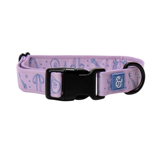 Lucy & Co. Magnificent Mermaid Pearl Dog Collar, Adjustable Durable Dog Collar with Cute Print, Small - color: Magnificent Mermaid, size: Small