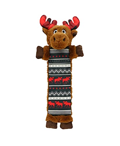 Lazy One Moose Squeaky Dog Toy, Soft Crinkle Toy for Dogs, Durable Fabric for Small, Medium, and Large Breeds - color: Moose Dog Toy
