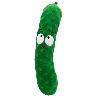 Huxley & Kent Funny Dog Toy w/Squeaker – Power Plush Squeaky Dog Toys for Small, Medium & Large Dogs – Soft Stuffed Animal for Indoor Play & Fetch - Fetchies® Dell Pickle, Large - size: Large, style: Dell Pickle