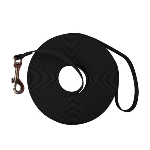 Dog Leash Obedience Recall Training Agility Lead, Waterproof, Easy to Clean, Odor Resistant, Durable,5ft 10ft 16ft 32ft 50ft Outdoor Training Leash - Great for Play, Backyard, Camping - color: Black, size: 33FT